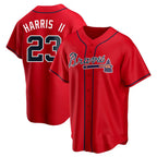 Kooe A.Braves #23 Michael Harris II player Red Replica Alternate Stitched Jerseys