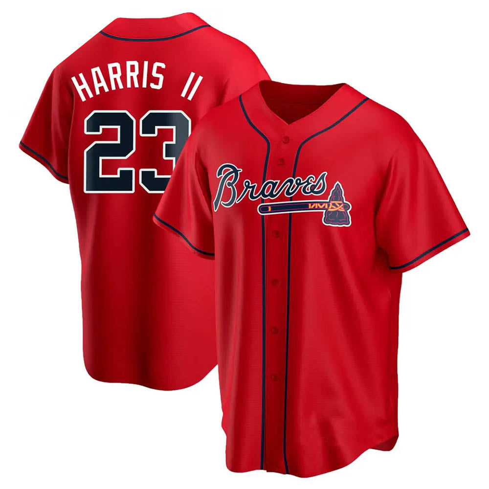 Kooe A.Braves #23 Michael Harris II player Red Replica Alternate Stitched Jerseys