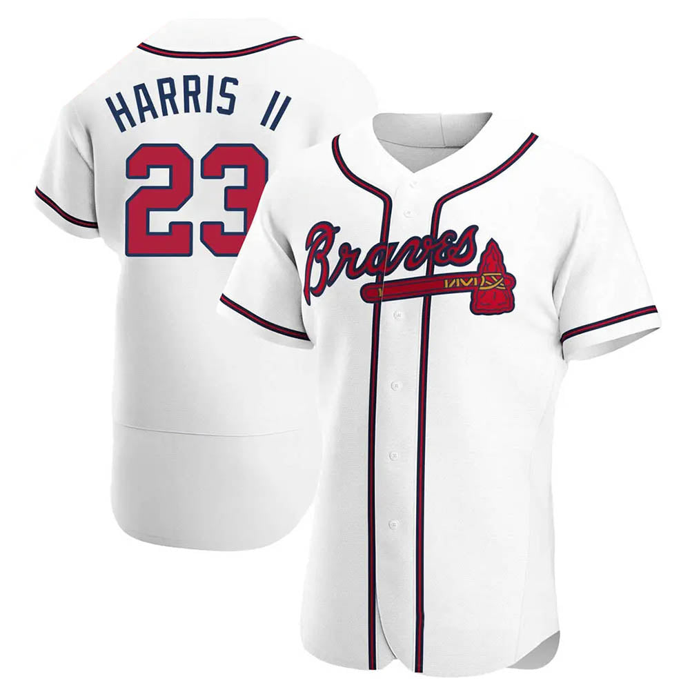 Kooe A.Braves #23 Michael Harris II player White Authentic Home Stitched Jerseys