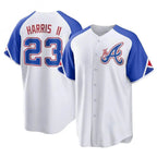 Kooe A.Braves #23 Michael Harris II player White Replica City Connect Stitched Jerseys
