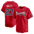 Kooe A.Braves #27 Austin Riley Player Red Limited Alternate Stitched Jerseys