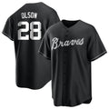 Kooe A.Braves #28 Matt Olson Player Black&Gold Replica en Alternate Stitched Jerseys