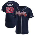 Kooe A.Braves #28 Matt Olson Player Navy Authentic Alternate Stitched Jerseys