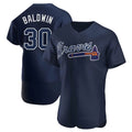 Kooe A.Braves #30 Drake Baldwin player Navy Authentic Alternate Team Stitched Jerseys