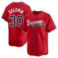 Kooe A.Braves #30 Drake Baldwin player Red Limited Alternate Stitched Jerseys