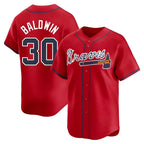Kooe A.Braves #30 Drake Baldwin player Red Limited Alternate Stitched Jerseys