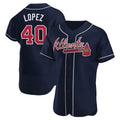 Kooe A.Braves #40 Reynaldo Lopez player Navy Authentic Alternate Stitched Jerseys