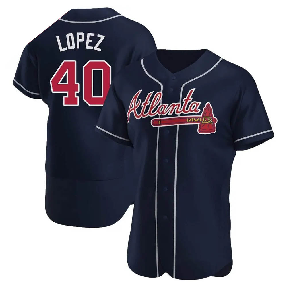 Kooe A.Braves #40 Reynaldo Lopez player Navy Authentic Alternate Stitched Jerseys