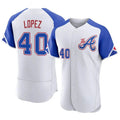 Kooe A.Braves #40 Reynaldo Lopez player White Authentic City Connect Stitched Jerseys