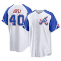 Kooe A.Braves #40 Reynaldo Lopez player White Replica City Connect Stitched Jerseys