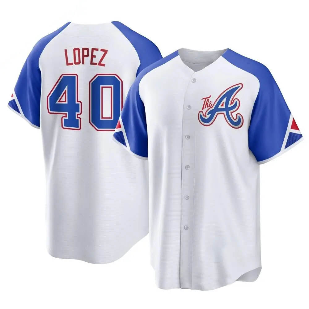 Kooe A.Braves #40 Reynaldo Lopez player White Replica City Connect Stitched Jerseys