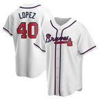Kooe A.Braves #40 Reynaldo Lopez player White Replica Home Stitched Jerseys