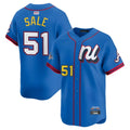 Kooe A.Braves #51 Chris Sale Player Blue National League Limited Stitched Jerseys