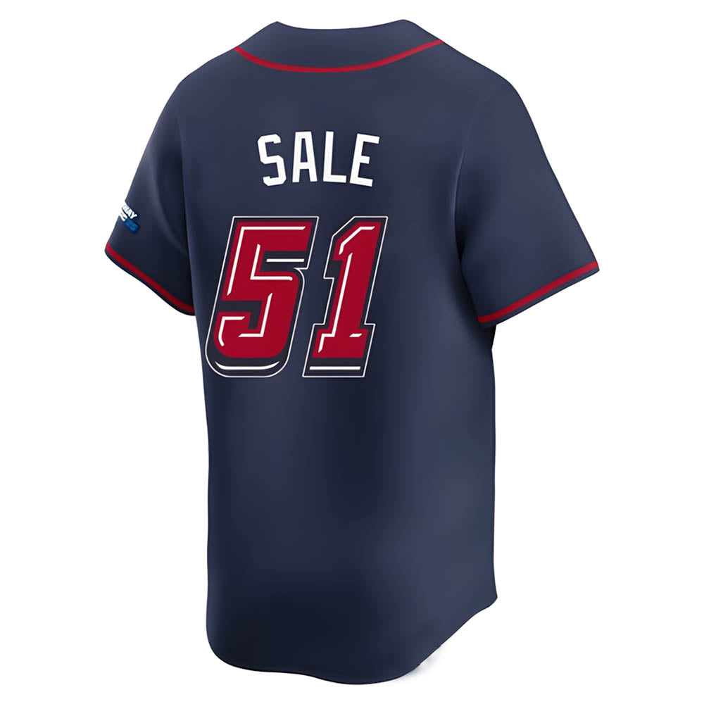 Kooe A.Braves #51 Chris Sale Player Navy 2025 Speedway Classic Alternate Limited Stitched Jerseys