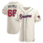 Kooe A.Braves #66 Grant Holmes Player Cream Authentic Alternate Stitched Jerseys