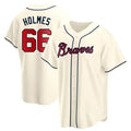Kooe A.Braves #66 Grant Holmes Player Cream Replica Alternate Stitched Jerseys