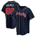Kooe A.Braves #66 Grant Holmes Player Navy Replica Alternate Stitched Jerseys