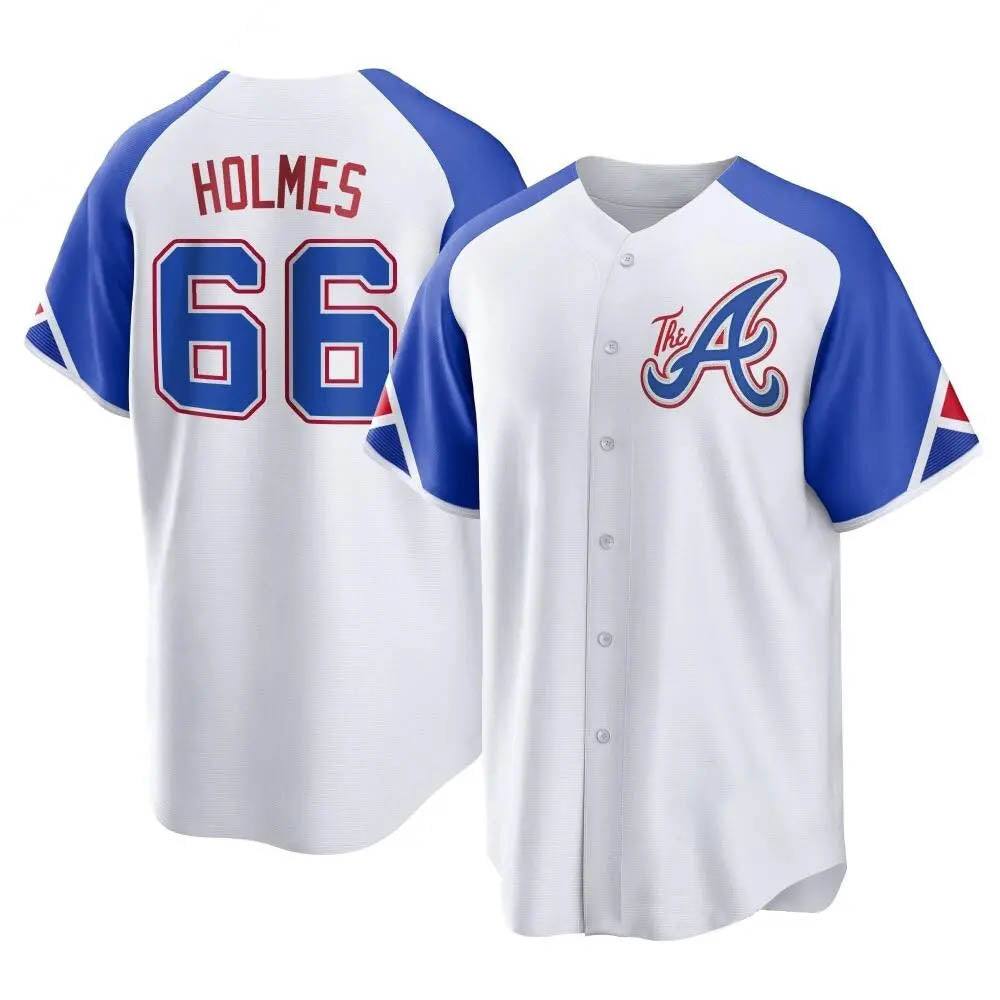 Kooe A.Braves #66 Grant Holmes Player White Replica City Connect Stitched Jerseys