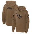 Kooe A.Cardinals Brown Salute To Service Limited Hoodies Blank Player Stitched Jerseys