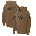 Kooe A.Cardinals Brown Salute To Service Limited Hoodies Blank Player Stitched Jerseys