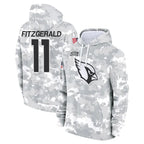 Kooe A.Cardinals #11 Larry Fitzgerald Player Arctic Camo Salute to Service Limited Hoodie Stitched Jerseys