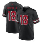 Kooe A.Cardinals #18 Marvin Harrison Jr. Player Black Alternate Game Stitched Jerseys