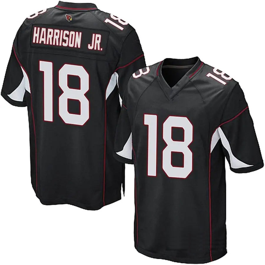 Kooe A.Cardinals #18 Marvin Harrison Jr. Player Black Game Stitched Stitched Jerseys