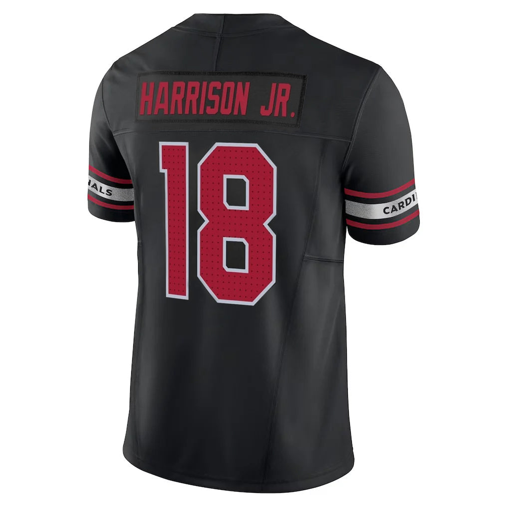 Kooe A.Cardinals #18 Marvin Harrison Jr. Player Black Vapor F.U.S.E. Limited Stitched Jerseys