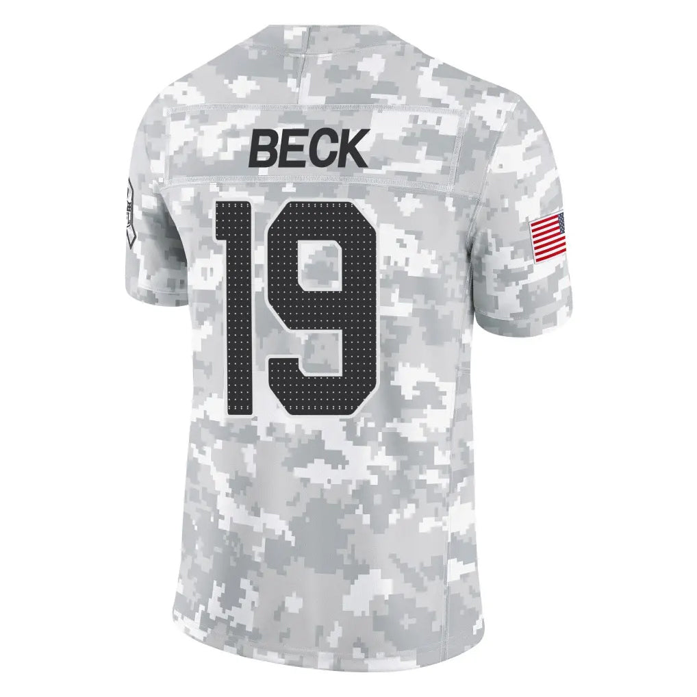 Kooe A.Cardinals #19 Carson Beck Player Camo Salute to Service Limited Home Stitched Jerseys