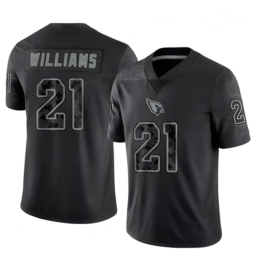 Kooe A.Cardinals #21 Garrett Williams Player Black RFLCTV Limited Stitched Jerseys
