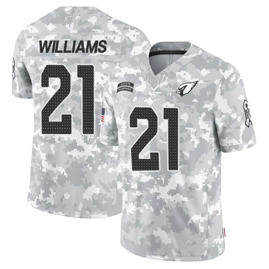 Kooe A.Cardinals #21 Garrett Williams Player Camo Salute to Service Limited Stitched Stitched Jerseys