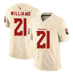 Kooe A.Cardinals #21 Garrett Williams Player Cream Rivalries Collection Vapor Limited Home Game Stitched Jerseys
