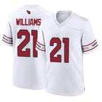 Kooe A.Cardinals #21 Garrett Williams Player White Home Game Stitched Jerseys