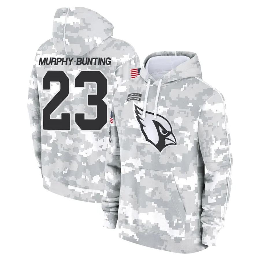 Kooe A.Cardinals #23 Sean Murphy-Bunting Player Camo Salute to Service Hoodies Stitched Jerseys