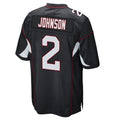 Kooe A.Cardinals #2 Will Johnson Player Black Home Game Stitched Jerseys