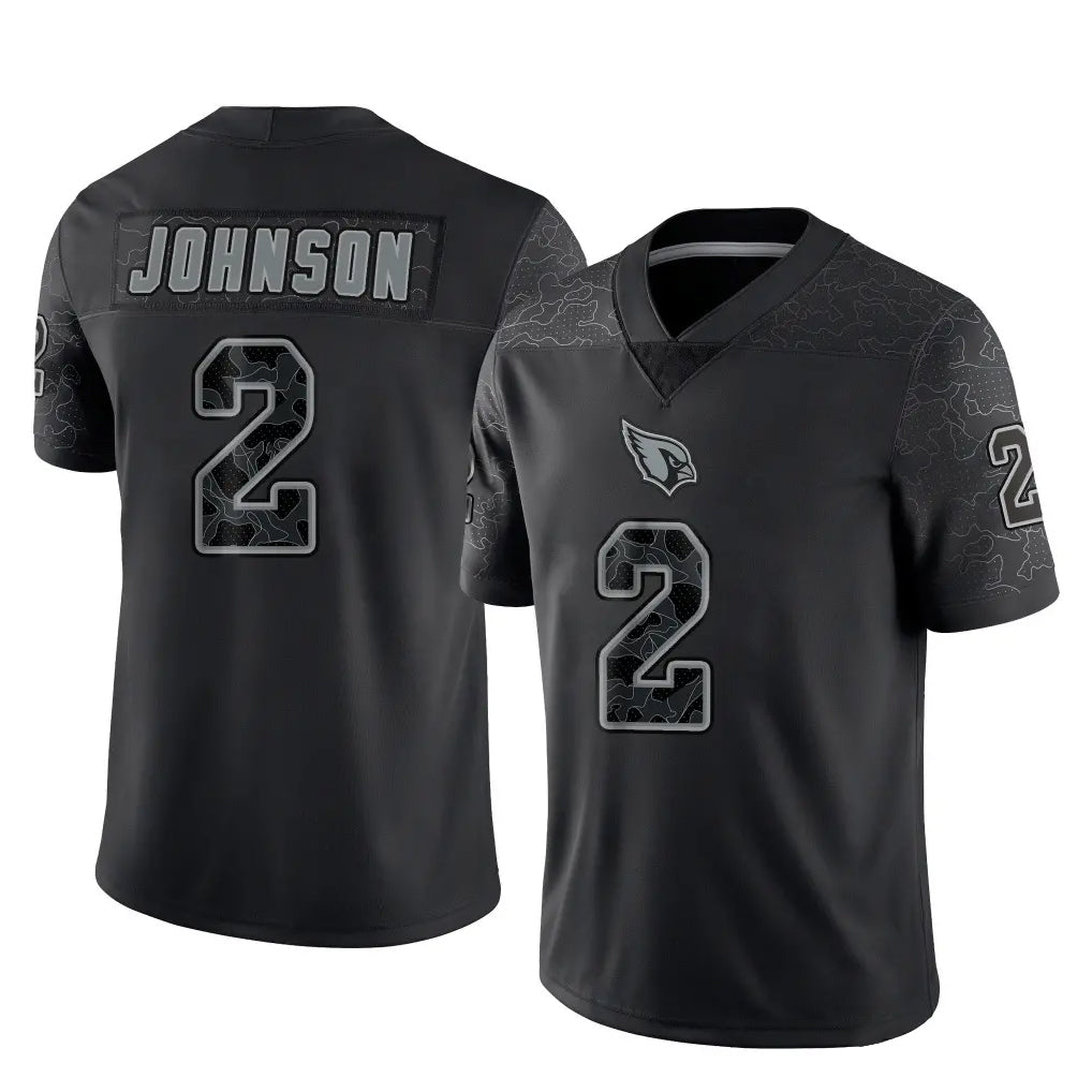 Kooe A.Cardinals #2 Will Johnson Player Black RFLCTV Limited Home Game Stitched Jerseys