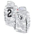 Kooe A.Cardinals #2 Will Johnson Player Camo Salute to Service Hoodies Stitched Jerseys