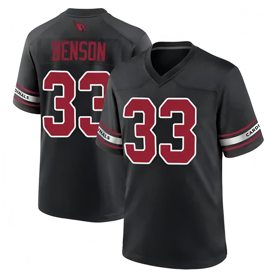 Kooe A.Cardinals #33 Trey Benson Player Black Home Game Stitched Jerseys