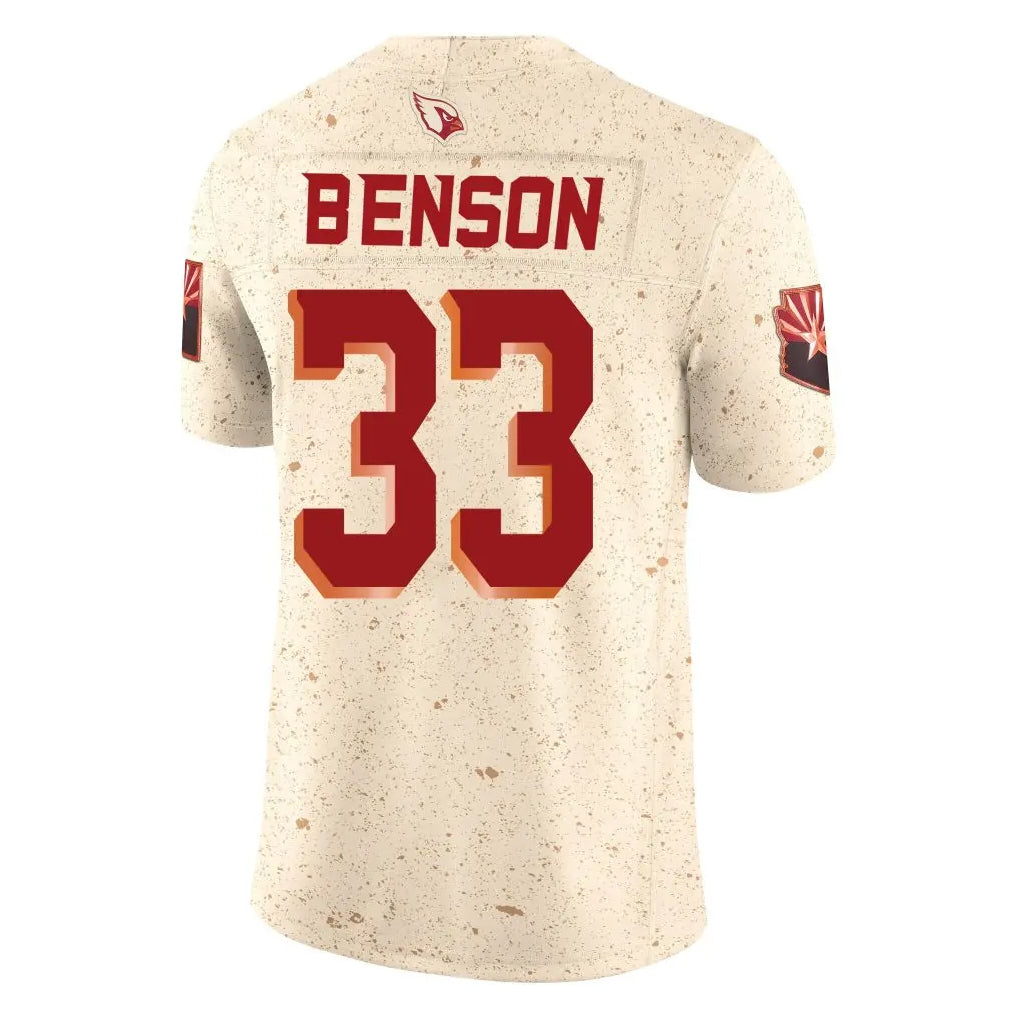 Kooe A.Cardinals #33 Trey Benson Player Cream Rivalries Collection Vapor Limited Home Game Stitched Jerseys