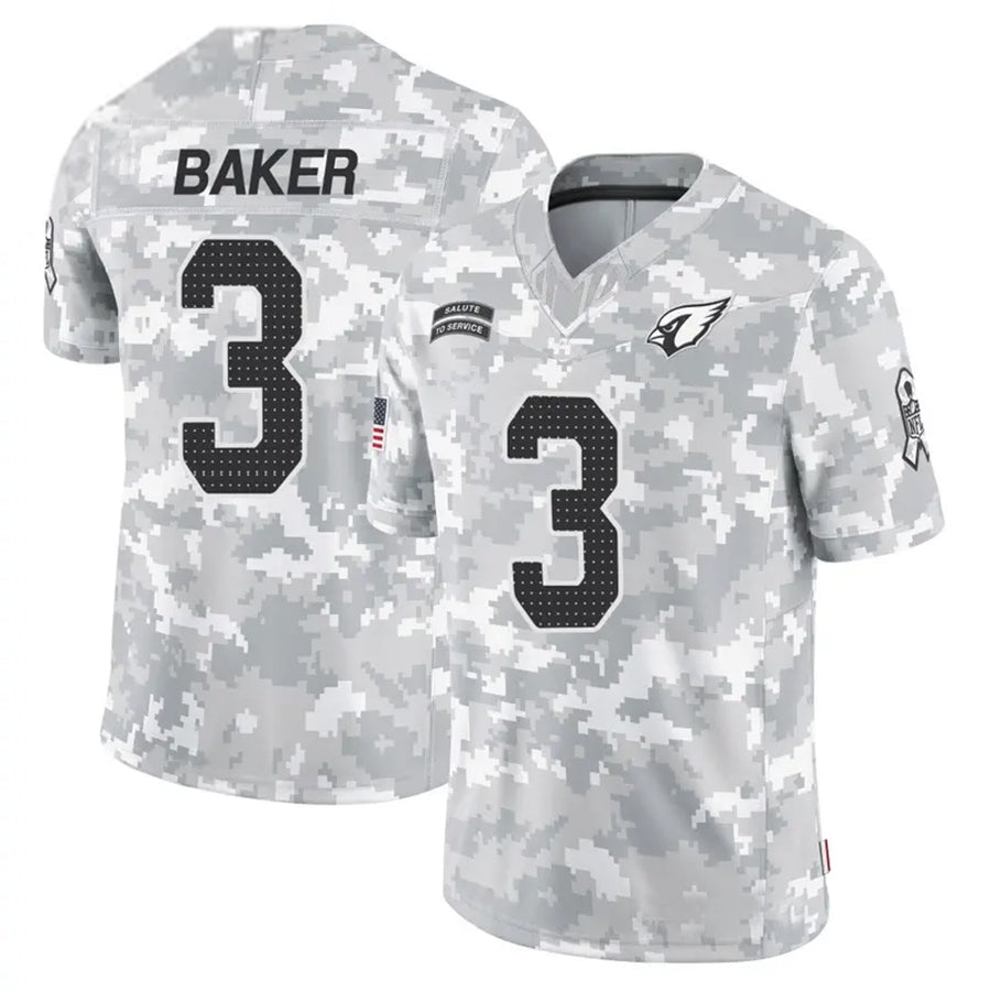 Kooe A.Cardinals #3 Budda Baker Player Camo Salute to Service Limited Stitched Stitched Jerseys