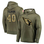 Kooe A.Cardinals #40 Pat Tillman Player Olive Salute to Service Limited Hoodie Stitched Jerseys