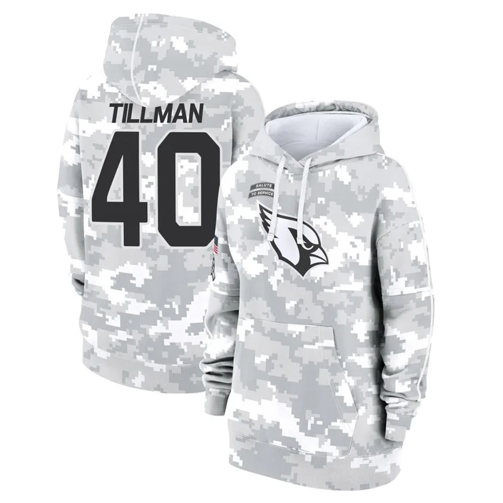 Kooe A.Cardinals #40 Pat Tillman Player Arctic Camo Salute to Service Limited Hoodie Stitched Jerseys