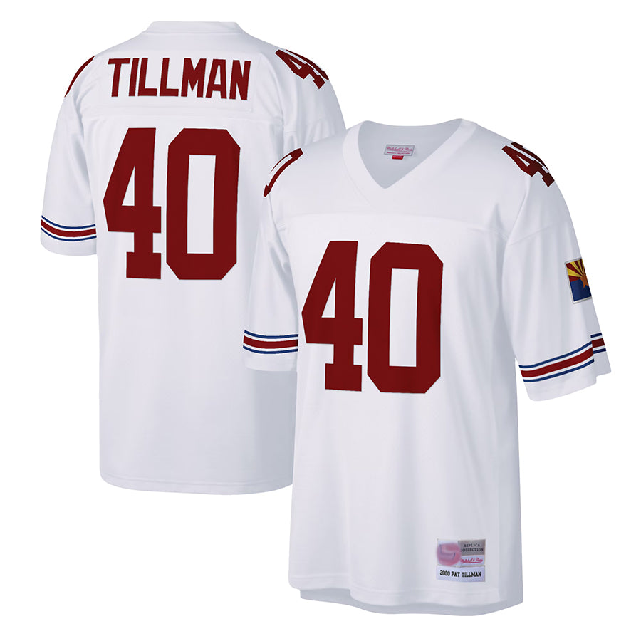 Kooe A.Cardinals #40 Pat Tillman Player Mitchell & Ness White Legacy Replica Stitched Jerseys