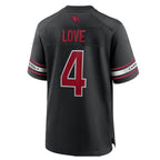 Kooe A.Cardinals #4 Jeremiyah Love Player Black Home Game Stitched Jerseys