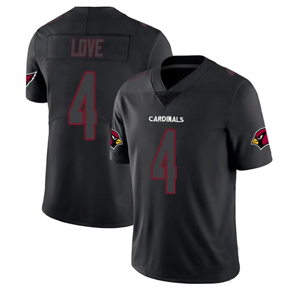 Kooe A.Cardinals #4 Jeremiyah Love Player Black Impact Limited Home Game Stitched Jerseys