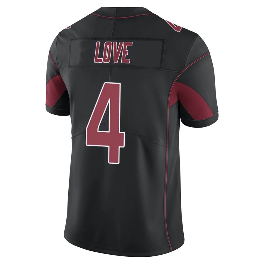 Kooe A.Cardinals #4 Jeremiyah Love Player Black Limited Elite Home Game Stitched Jerseys