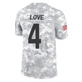 Kooe A.Cardinals #4 Jeremiyah Love Player Camo Salute to Service Limited Home Stitched Jerseys