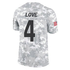 Kooe A.Cardinals #4 Jeremiyah Love Player Camo Salute to Service Limited Home Stitched Jerseys