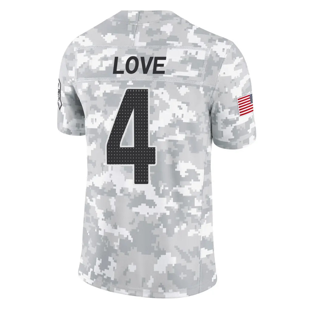 Kooe A.Cardinals #4 Jeremiyah Love Player Camo Salute to Service Limited Home Stitched Jerseys