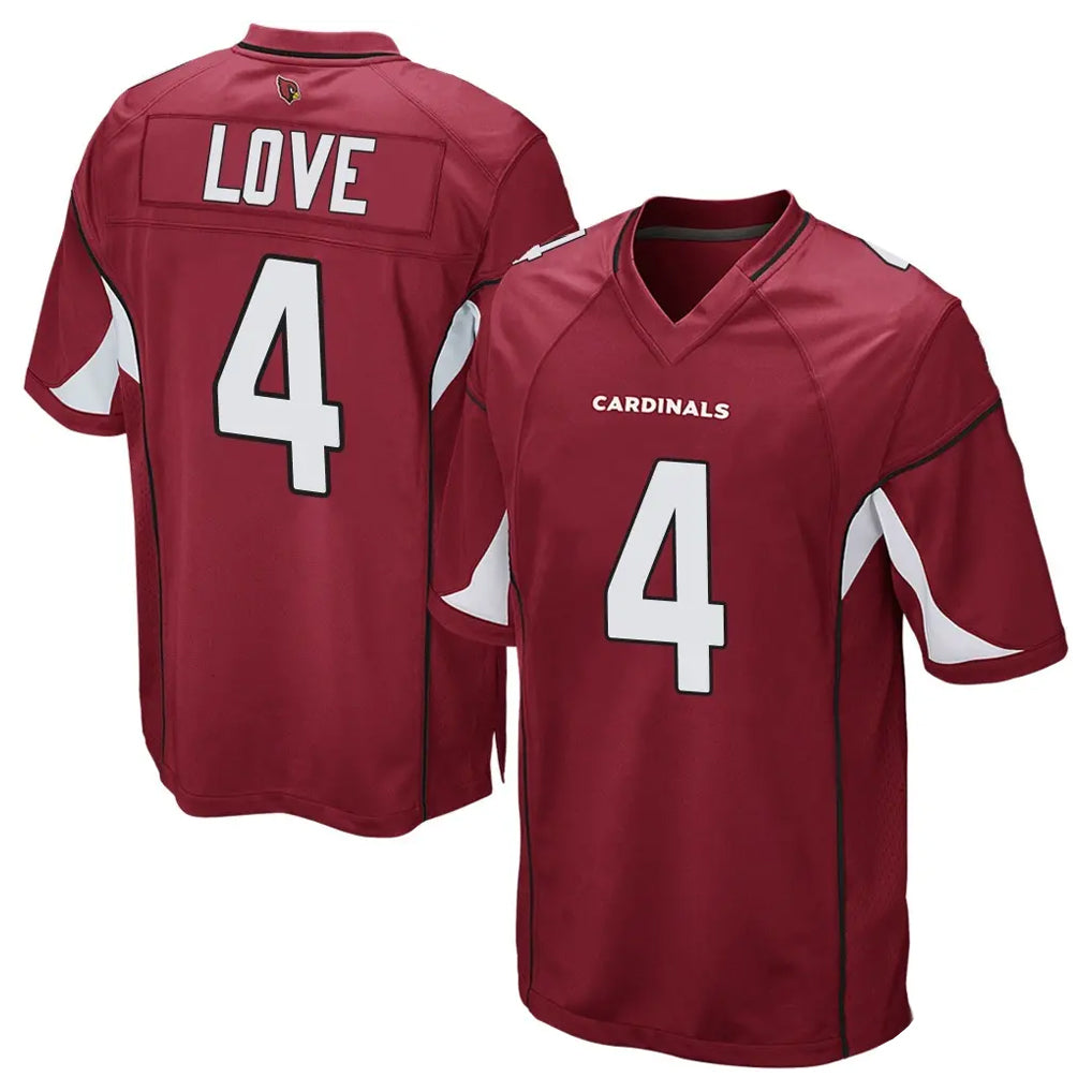 Kooe A.Cardinals #4 Jeremiyah Love Player Cardinal Home Game Stitched Jerseys